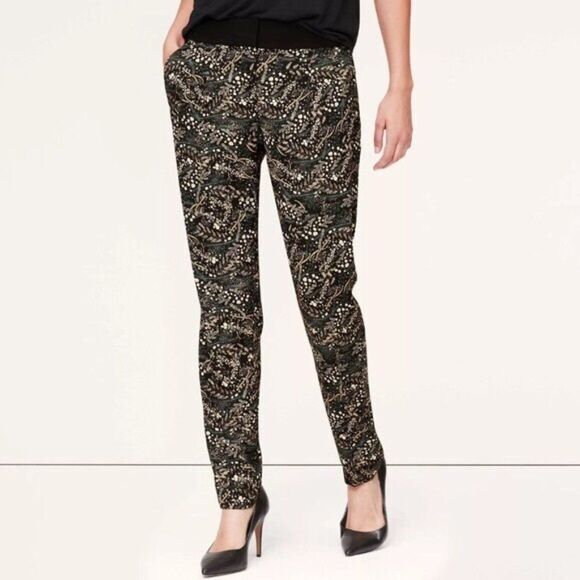 LOFT wild prairie print relaxed fit pant - Picture 1 of 4